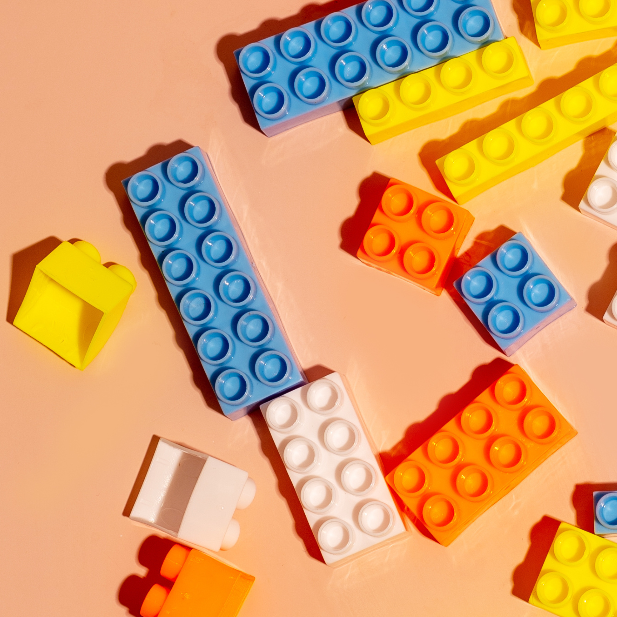 Lego bricks of various colors
