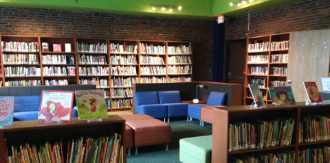Photograph of the interior of the Library Express at Pine Point branch