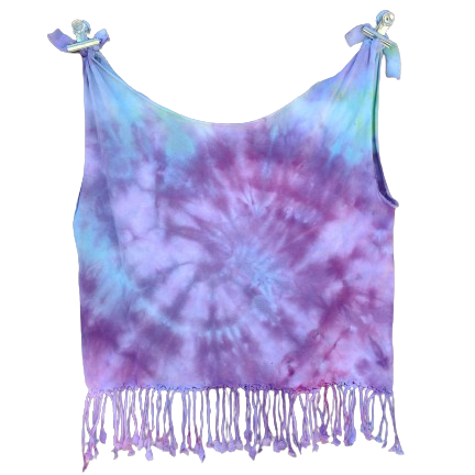 A tie dyed no-sew tote bag