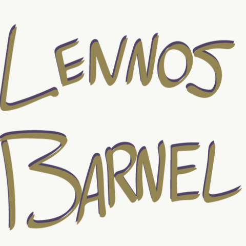 Handwritten text that says "Lennos Barnel" in all capital letters.