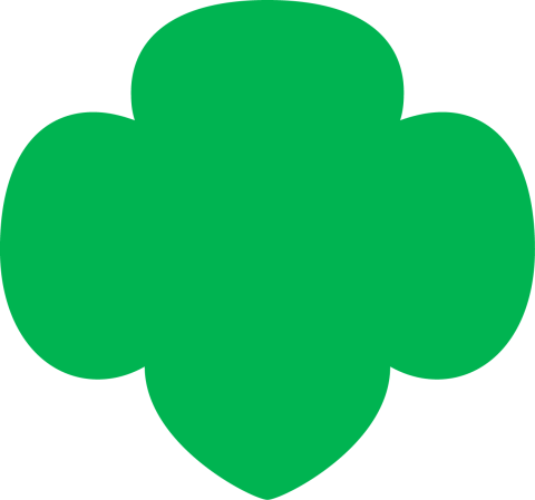 Girl Scouts official logo- green trefoil 