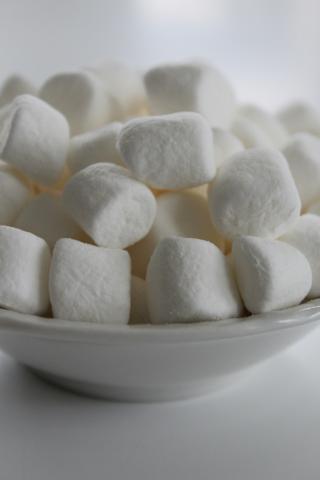 Bowl of marshmallows